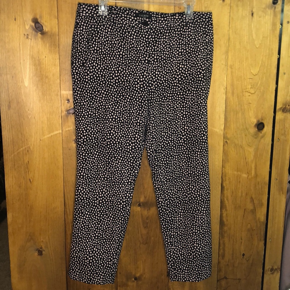 Talbots Black & White Polka Dot Ankle Pants